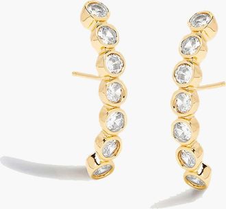 Yoj Averto Face On Stud Earrings in Gold And Crystal at Nordstrom