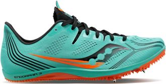 Saucony Mens Endorphin 3 Track Spike Shoes In 26 - Cool Mint / Black