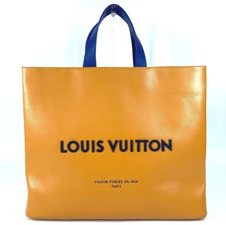Louis Vuitton Orange Leather Shoulder Bag Tote Bag (Pre-Owned)