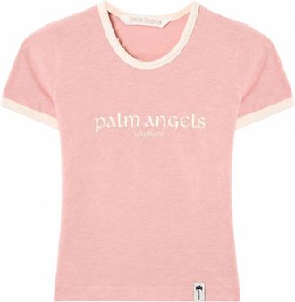 Palm Angels Light Pink Logo T-Shirt