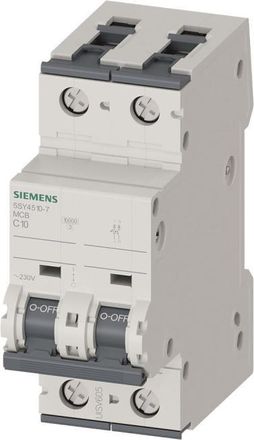 SIEMENS Interruptor Autom&aacute;tico 230v 10ka, 1+n Polos, C, 10a, T=70mm, 5sy45107