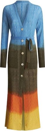 Etro Blue Wool Casual Womens Dress
