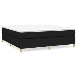 Berkfield Home Box Spring Bed Frame Black 180x200 cm Super King Fabric