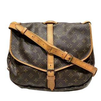 Louis Vuitton Pre-owned Saumur Monogram Schoudertas - Dames - Pre-owned - Bruin - Maat: ONE Size Taf