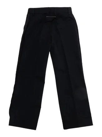Maison Margiela Boys Unisex Tech Fabric Pants Black Polyester Trousers