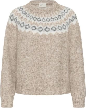 Kaffe Truien & Vesten, Dames, Beige, XS, Leer, Berta Pullover