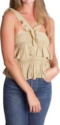 Isabel Marant Daren Top In Light Khaki