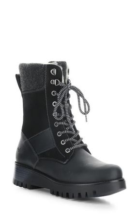 Bos. & Co. Genus Prima Waterproof Platform Bootie in Black Saddle/suede/t at Nordstrom, Size 10-10.5Us