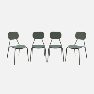 Sweeek Silla De Jard&iacute;n De Aluminio, Set De 4