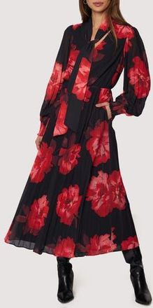 Lost + Wander Scarlet Melody Floral Long Sleeve Maxi Dress in Black Red Floral at Nordstrom Rack, Size X-Small