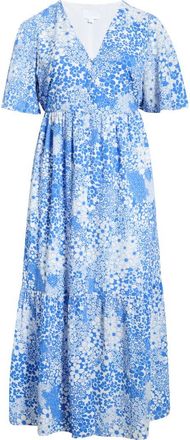 Sugarlips Pismo Floral Dress in White-Blue-Multi at Nordstrom, Size 3 X