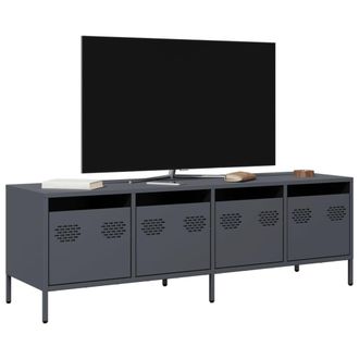 Berkfield Home TV Cabinet Anthracite 135x39x43.5 cm Cold-rolled Steel