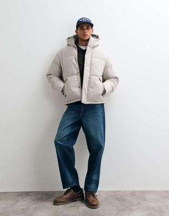 Jack & Jones piumino con cappuccio bianco