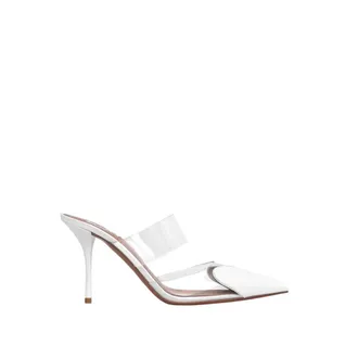 Alaia Coeur Mules 90 - female - Ala&iuml;a - Heeled Mules - White - 3 UK - Shoes