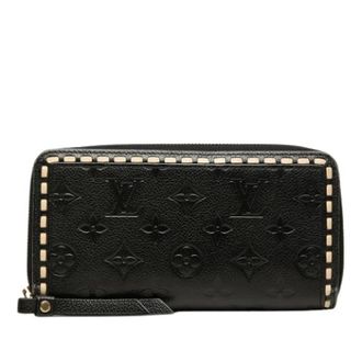 Louis Vuitton Pre-owned Long Wallet - Dames - Pre-owned - Zwart - Maat: ONE Size Leer