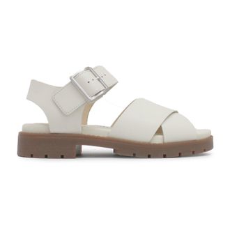 Clarks Orinoco Cross Leather Womens Slingbacks Sandals - Cream - Size:UK 6.5