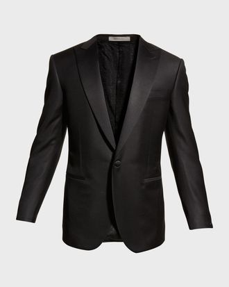 Corneliani Men & apos;s Solid Peak-Lapel Tuxedo