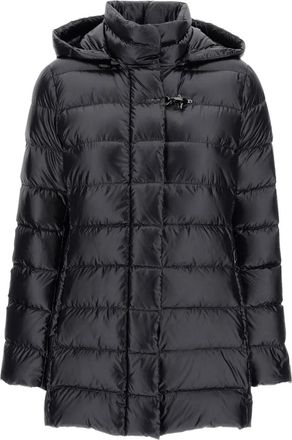 Fay hooded padded coat - women - Feather/Polyamide/Down - S - Black