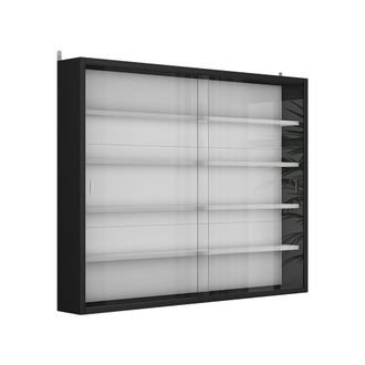Vicco Vitrina De Pared Showla, Blanco/negro, Con 4 Estantes, Vicco