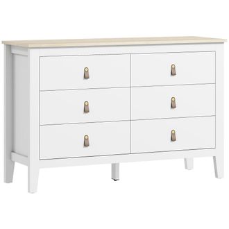 HOMCOM C&oacute;moda para dormitorio 120x40x78 cm blanco