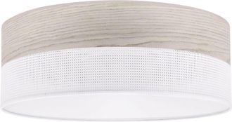 OEM L&aacute;mpara De Techo De Plexi De Madera Blanca 40cm Roble Blanqueado