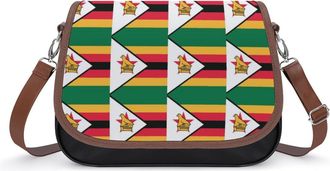 Generic Zimbabwe Flag Small Womens Crossbody Bags Shoulder Handbag with Adjustable Strap for Travel