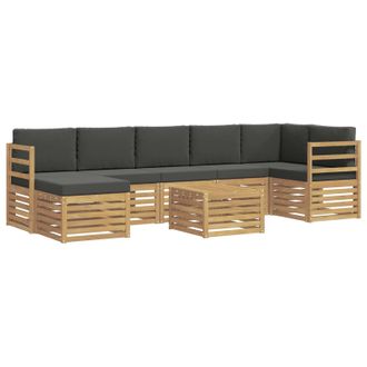 vidaXL Conjunto De Sof&aacute;s De Exterior 8 Pcs Blanco Y Antracita Vidaxl