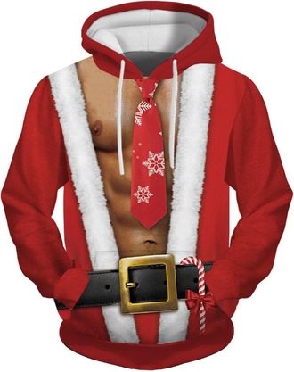 Generic Christmas Jumpers For Men Uk Ugly Sweatshirts Printed Hoodies Funny Xmas Sweaters Loose Comfy Long Sleeve Pullover With Pockets MenS Christmas Funny P