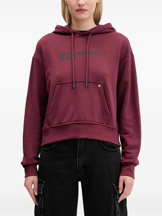 Karl Lagerfeld logo-print hoodie - Rood