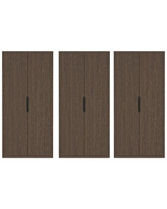 Manhattan Comfort Set Of 3 Rivington Modern Bookcase Cabinets (5-Shelf)