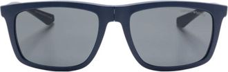 Emporio Armani Clip Zonnebril - Heren - Zonnebrillen - Blauw - 55 MM - Accessoires