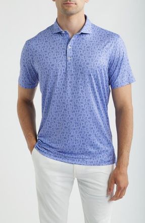 Johnnie-O Cocktail Cart Featherweight Performance Polo in Viola at Nordstrom, Size Xx-Large