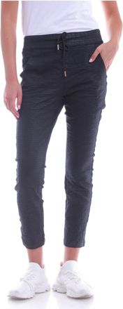 Bianco Textured Jogger Pants In Black