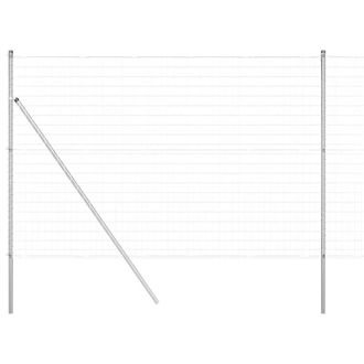 Berkfield Home Euro Fence with 7 Posts 1.5x10 m Galvanised Steel in Silver