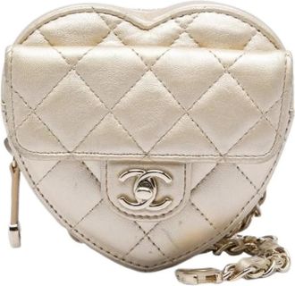Chanel Pre-owned Quilted Lambskin Belt Bag - Dames - Vintage Mini Tas - Geel - ONE Size - Leer - Vintage