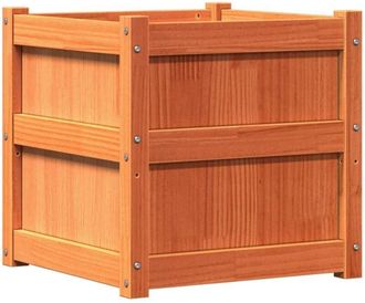 vidaXL Vidaxl - Garden Planter Wax Brown 50x50x50 cm Solid Wood Pine