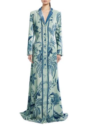 F.R.S. For Restless Sleepers Dipneo Velvet Maxi Dress In Mint