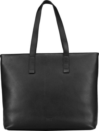 Jost Tromsoe Business Shopper Leather Bag with Laptop Compartment Black