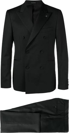 Tagliatore Luxe Double Breasted Pak - Heren - Business pakken - Zwart - XL - Kostuums