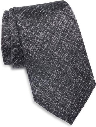 Nordstrom Textured Silk Tie in Black at Nordstrom