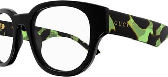 Gucci Gg1429o003 Black Havana Transpar