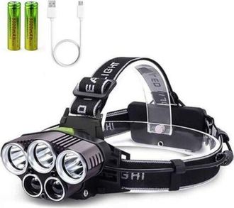 OEM Linterna Frontal Recargable Por Usb, Tyc, Con 6 Modos Y 2 Bater&iacute;as De Alta Capacidad, Resistente Al Agua, Ideal Para Acampar, Hacer Senderismo, Ciclis