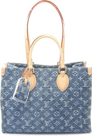 Louis Vuitton 2021-2025 Monogram Denim Onthego MM satchel - Blue