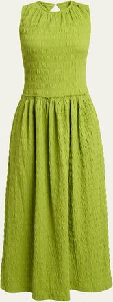 Proenza Schouler Zoira Sleeveless Textured Cotton Maxi Dress