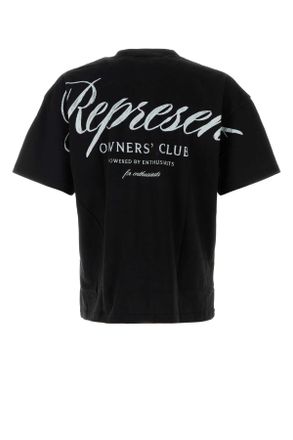 Represent Mens Black Cotton T-Shirt Exterior Exterior: T-shirts And Polos