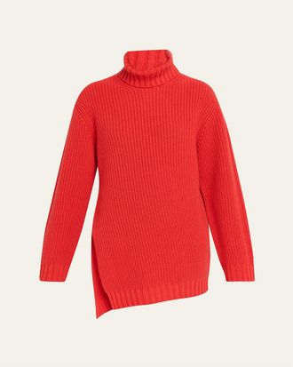 Giorgio Armani Ribbed Cashmere Turtleneck Sweater