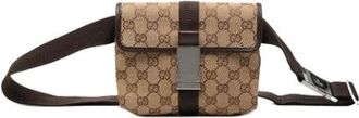 Gucci Pre-owned Canvas gucci-bags - Dames - Vintage Heuptassen - Beige - ONE Size - Vintage
