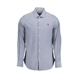 U.S.Polo Association U.s. Polo Assn., Heren, Overhemden, Blauw, Maat: 2XL Katoen