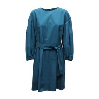 Max Mara Jangy WO Jurk met Zakken - Dames - Korte kleedjes - Blauw - S - Kleedjes