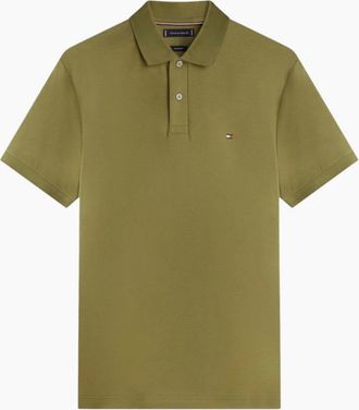 Tommy Hilfiger Mens Tommy Hilfiger Liquid Cotton Reg Polo MSX Dark Artichoke - Tan - Size: 40